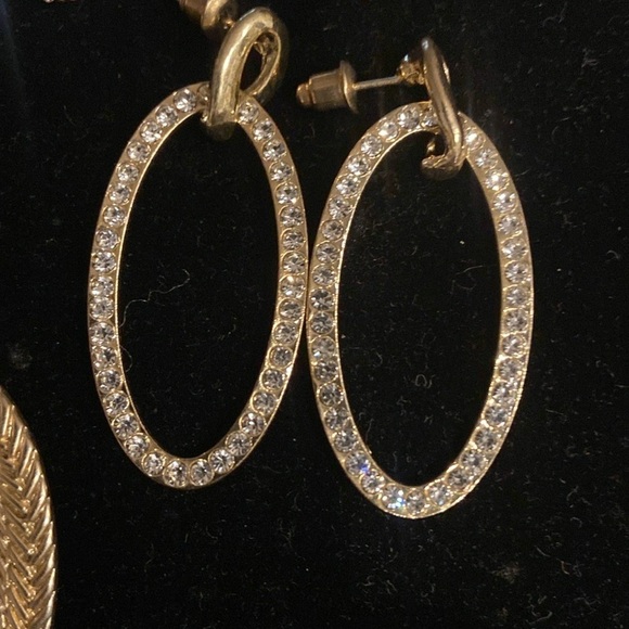 Gold Toned Earrings 3 Pair - Picture 3 of 4